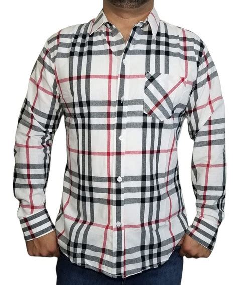 camisa burberry blanca precio|burberry flannel shirt men's.